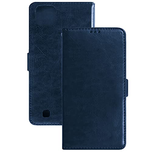 Image of Flip Cover Compatible with Realme C20 / C20A / C11 (2021) | Premium Leather Finish | Inbuilt Pockets & Stand | Flip Cover Back Case for Realme C20 / C20A / C11 (2021) (Blue)