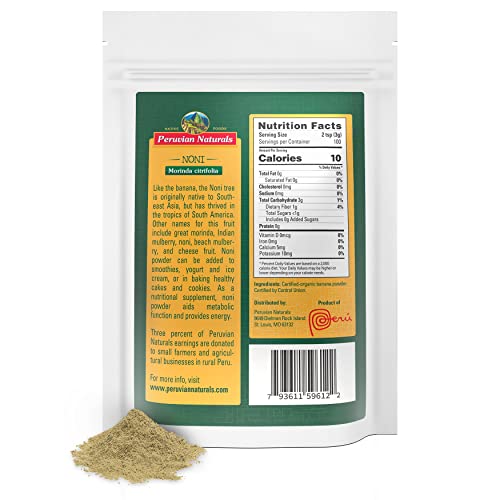 Peruvian Naturals Noni Powder 300G (10.6 Oz), Raw, Vegan, Non-Gmo Noni Fruit Powder From Peru’s Rainforest For Supplements, Smoothies, Cooking, Recipes, Desserts, Baking #TOP2