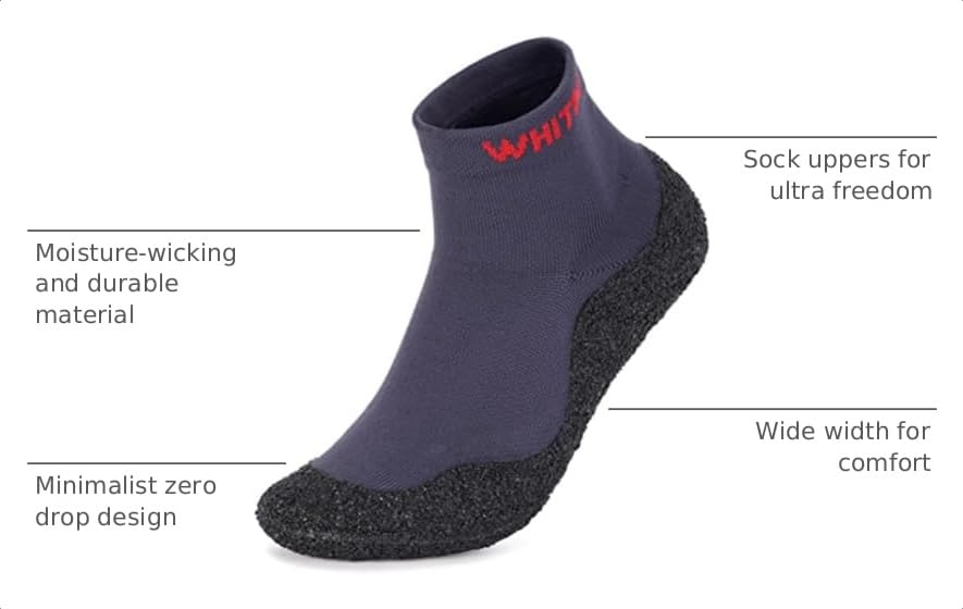 Image of WHITIN Ultra Portable Barefoot Sock Shoes for Women and Men YG02 | Eco-friendlier, Multi-Purpose, Zero Drop, Minimalist, Water Yoga Beach Aqua Aerobic Shoes with Rubber Bottoms