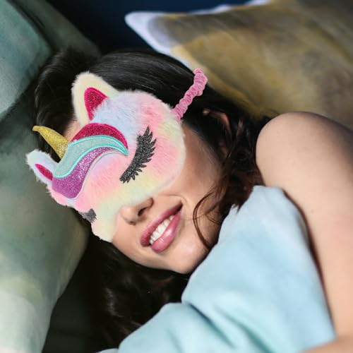 ELAYARD 独角獣デザイン快眠アイマスク 軽量通気性柔らか素材 旅行 昼寝用遮光パッチ オフィス学生向け快適睡眠サポート