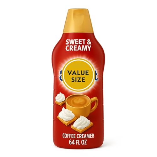 Sweet Cream Coffee Creamer Liquid, 64 oz, Cream Delight International
