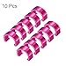 HARFINGTON 10pcs Bicycle Cable Clamps C-Clips Aluminum Alloy Housing Hose Guide U-Clips Brake Derailleur Shifter for MTB Road Bike, Pink