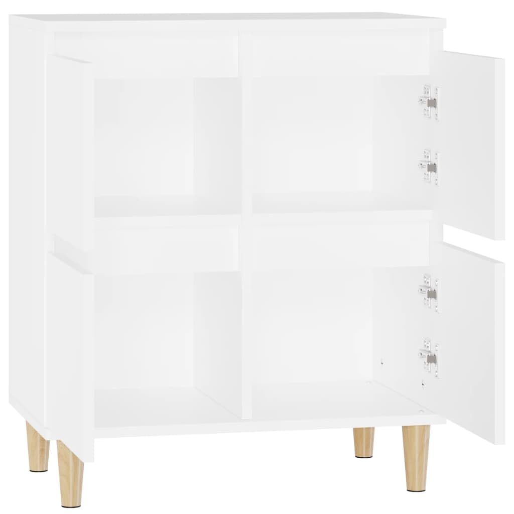 vidaXL Sideboard, Kommode mit viel Stauraum, Highboard Wohnzimmerschrank mit Türen, Schrank Anrichte Beistellschrank, Weiß Holzwerkstoff
