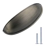 Longitud del tirador: 9,83 cm Amazon Basics - Tirador de armario, 10,5 cm de longitud (7,62 cm centro del agujero), latón envejecido, AB1800-AB-10