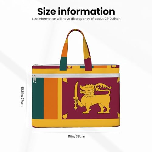 Sri Lanka Flag Canvas Document Bag Briefcase For Professionals And Executives4