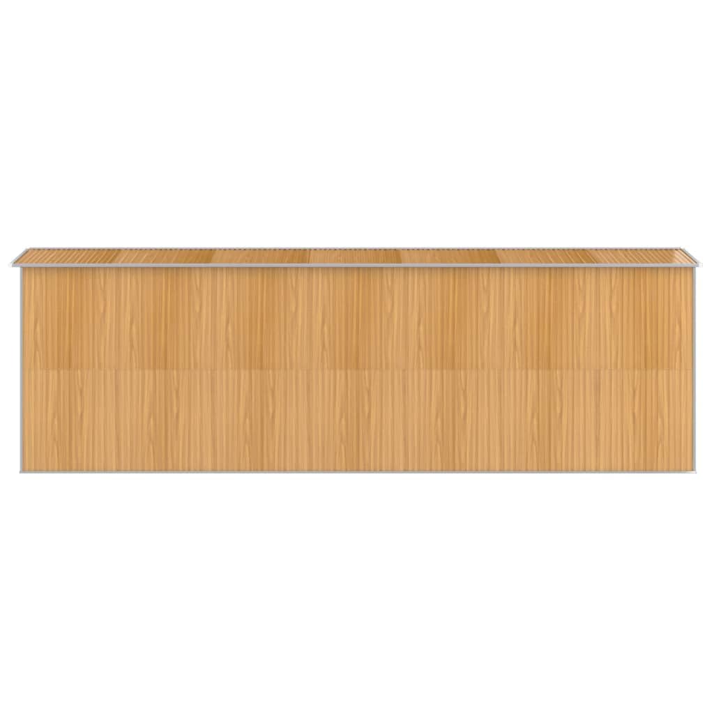 Générique Abri de Jardin Marron Clair 192x606x223 cm Acier galvanisé,Maison & Jardin,Pelouses & Jardins,Vie en extérieur,Structures extérieures,Cabanes & abris de Jardin,3147476