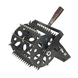 Generic Weeds Roller Manual Weeder Tool Hand Weeding Tool Rolling Lawn Aerator Weeds Remover for Agriculture Farm Yard Lawn Work