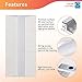 2x4 FT Led Center Basket Troffer with Emergency Battery, 3500K/4000k/5000K Adjustable Recessed Panel Light Fixture, 36W/42W/50W Select, 0-10v Dimmable Drop Ceiling Light, UL/DLC Listed- 2Pack