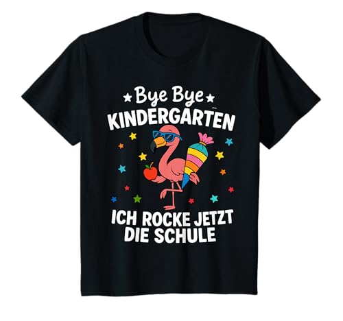 Kinder Schulanfang Spruch Flamingo Einschulung Schulkind 2025 T-Shirt
