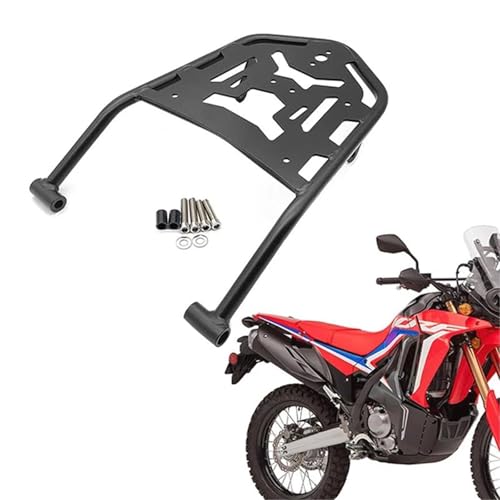 Soporte carga CRF300L con respaldo integrado para fijación segura de equipaje en moto Rally 6