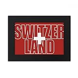 DIYthinker Schweiz Land Flagge Name Desktop-Foto-Rahmen-Schwarz Bild-Kunst-Malerei Passt 10.2 x 15.2cm (4 x 6 Zoll) Bild Mehrfarbig