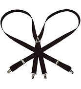 [EXAS] （大きいサイズ 150cm調節可能）サスペンダー無地（日本製）