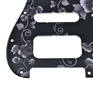 Dopro Pickguard 11 trous pour guitare Strat HSS 2 vis Humbucking pour American FD Stratocaster Motif floral - Les Beatles, Paul McCartney, John Lennon, RIngo Starr, George Harrison Dopro Pickguard 11 trous pour guitare Strat HSS 2 vis Humbucking pour American FD Stratocaster Motif floral – Image 4