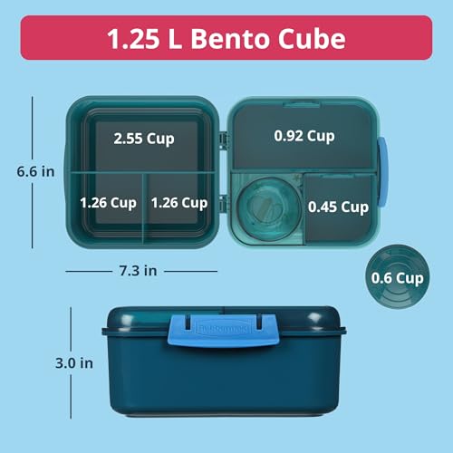 Rubbermaid Pack & Go Alien Laguna Blue Lunch Set 3-Pack, Bento Cube, Snack Container, Sandwich Box, Food Storage Containers, Plastic Containers for Food - image 3