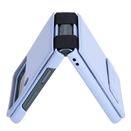 Capa Capinha Nillkin Carteira Qin Para Samsung Galaxy Z Flip 4 5g Case De Couro Premium (Lilás)