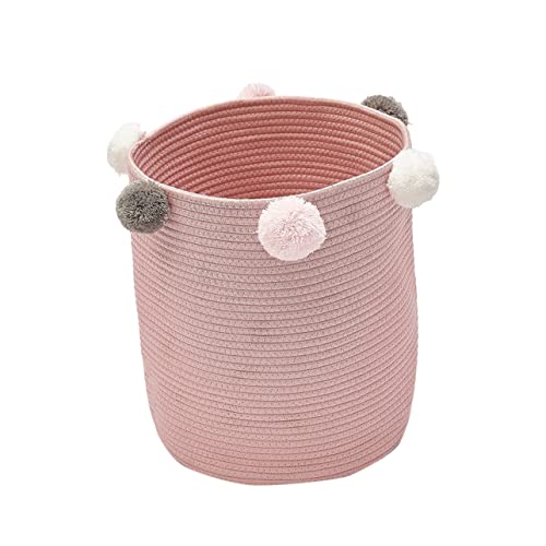 Beatifufu Cotton Clothes Hamper Laundry Clothes Hamper Clothes Organizer Linen Clothes Dirty Clothes Basket Washing Basket Collection Basket Toy Container Bedroom Storage