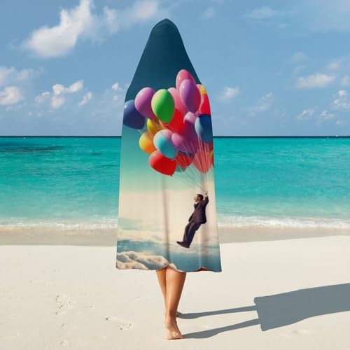 Cape à capuche homme imprimé ballons idéale sur le canapé - 5