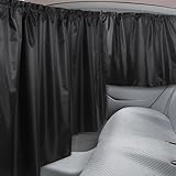 Set of 3 Car Curtains, 99% Light Blocking Car Privacy Curtains, 1 Privacy Divider Curtain & 2 Side Window Sun Shade for Sedan Truck SUV Camping Travel Sleeping Accessories