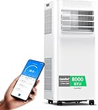 COMFEE Pingüino Aire Acondicionado Portátil 3 en 1 | 8000 BTU/2000 Frigorías Con App + Mando a Distancia | Climatizador y Deshumidificador | Bajo Consumo | Función Follow Me | Incluye kit de Ventana