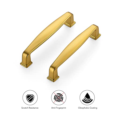 Image of Ravinte Gold Cabinet Handles Solid Drawer Pulls, 3-3 /4 Inch, 60 Pack | Zinc Alloy, Smooth Bar Grip, Kitchen Cabinet Update, For Cupboards, Drawers, Dressers, Cabinet Doors, Furniture Hardware