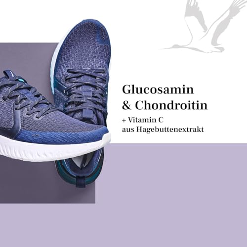 Glucosamin & Chondroitin Kapseln - 1400mg Glucosamin, 1200 mg Chondroitin, 80 mg Vitamin C pro Tagesdosis - 180 Kapseln für 2 Monate - laborgeprüft - Balanced Vitality