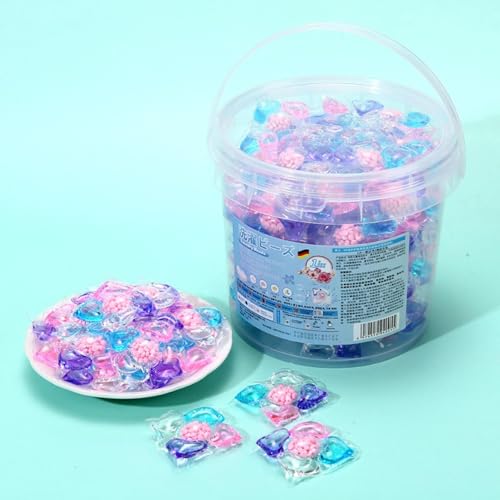 Lessive Capsules Lot Promo, Capsules De Lessive 5 En 1 Avec Adoucissant Et Perles Parfumées, Lessives Dosette, Lessives Pour Un Nettoyage En Profondeur, Pour...