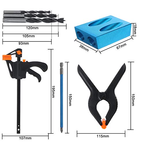 Bricolaje y herramientas conjunto de herramientas con dowel drill para madera 3