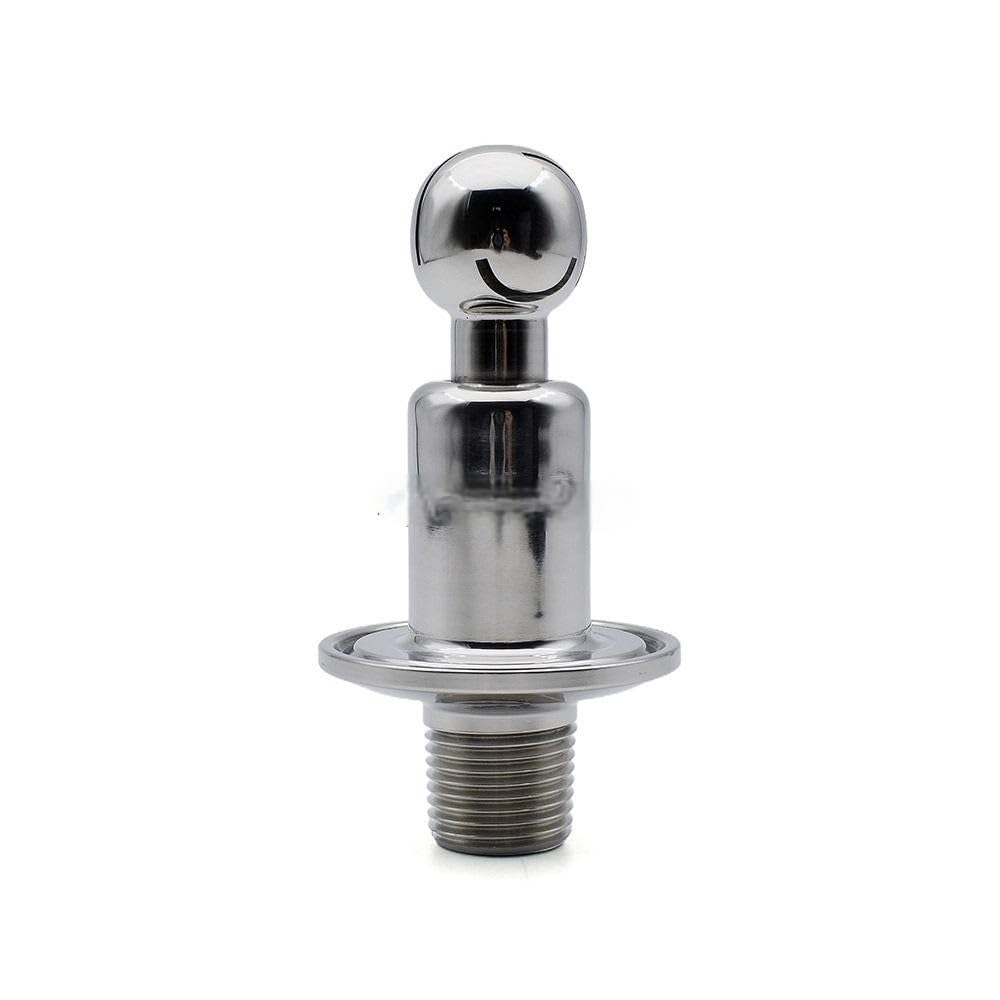 Loacea One Color Rotating Steel Spray Ss304 Stainless Steel Rotating Spray Ball, 1.5Inch Tri Clamp And 1/2Inch Npt External Thread Cleaning 1Pc