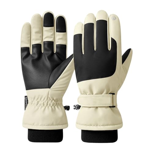 Guantes de esquí para niños, resistentes al viento, cálidos, forro polar, impermeable, dibujos animados, guantes para niños, para exteriores, ciclismo, guantes de dedos, guantes de invierno, guantes