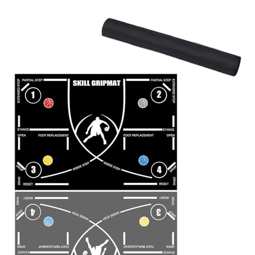 Tapete para ejercicios de pies de baloncesto infantil y control de balón 4