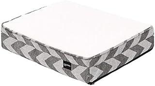 Amazon Basics Foam Pet Bed, Small, White and Black