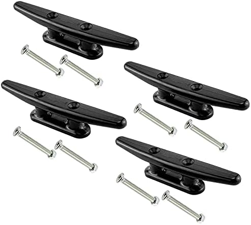 OSTARE Nylon Cleat Boat Kayak Cleat 4",5",6",8",4 Pack (4" Black)