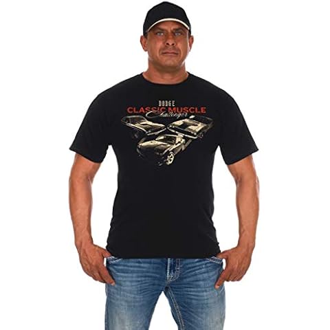 JH DESIGN GROUP Men's Dodge Challenger T-Shirt Classic Muscle Short Sleeve Shirt - black - Medium Cover