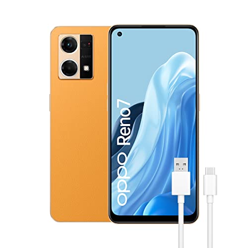 OPPO Reno7 – Smartphone 128GB, 8GB RAM, Dual Nano SIM, Snapdragon 680, Pantalla 6,43”, Cámara 64MP+2MP, Cámara Microscopio 2MP, Cámara selfie 32MP, Batería 4500mAh, Carga Rápida 33W – Naranja