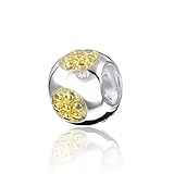 Material: Massives 925 Sterling Silber - teilvergoldet (14k Gold)