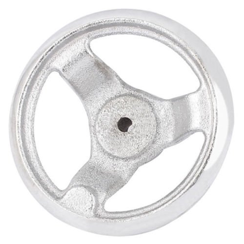 1Pc 100Mm/ 4" Dia 3 Spoke Round Silver Iron Hand Wheel For Milling Machine Lathe #TOP4