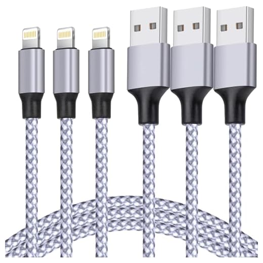 iPhone Charger, TAKAGI Lightning Cable 3PACK 6FT Nylon Braided USB Charging Cable High Speed Data Sync Transfer Cord Compatible with iPhone 13/12/11 Pro Max/XS MAX/XR/XS/X/8/7/Plus/6S/6/SE/5S/iPad