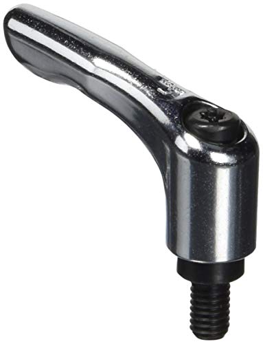 Image of Kipp 06460-1066X50 Zinc Adjustable Handle with M6 External Thread, Modern Design Style, Steel Components, Metric, High-Polish Chromium-Plated Finish, Size 1, 50 mm Screw Length