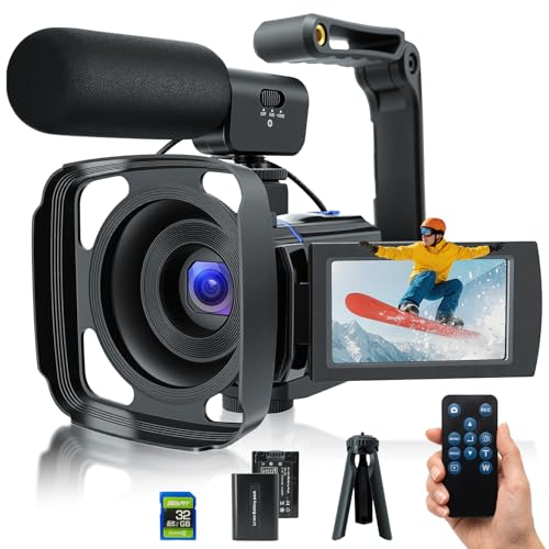 TryTalk 5K Video Camera Camcorder, 64MP UHD Vlogging Camera for YouTube with 16X Zoom, IR Night...