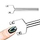 Gosknor 3-In-1-Katzenaugenmagnet für Nägel, Nageldesign-Magnetwerkzeug Y-Förmig Doppelkopf Edelstahl Fingernagelmagnete Nagellack für Zuhause Heimwerker Salon Studio (Silber)