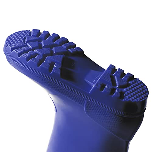 Hisea Kids Rain Boots For Toddler Boys Girls, Waterproof Rubber Boots With Easy-On Handles, Seamless Pvc Rainboots Lightweight Mud Shoes For Water Beach Outdoor Playing, Size 7T Blue #TOP7