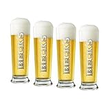original Becks Seattle Gläser vorne und hinten mit dem Schriftzug