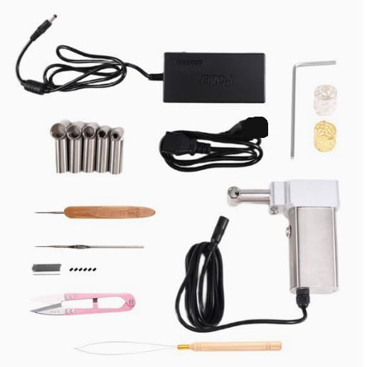 Kit instantáneo para hacer rastas con 6 cabezales intercambiables, herramienta de trenzado manual para rastas sintéticas rápidas y trenzas de caja, fácil operación con una sola mano para peinar en
