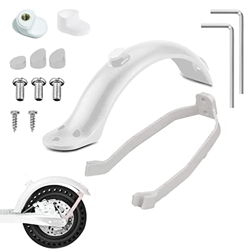 【Set di accessori completo】 Il nostro set di parafango comprende 1 parafango posteriore, 1 supporto e kit di accessori (3 viti, 3 dadi, 1 gancio, 1 manicotto per gancio, 2 viti, 2 cacciaviti esagonali);