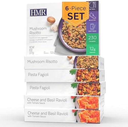 HMR Vegetarian Entrée Pack, 6 Ready-to-Eat Protein Meals