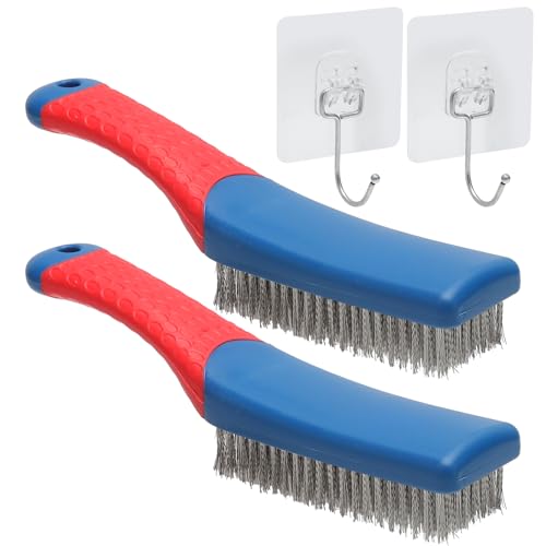 2uds Cepillos Alambre de Acero Inoxidable Cepillo de Alambre Cepillo Alambre Limpieza de Cocina Limpieza del hogar para Raspar Uso Industrial en la Cocina Gancho 2 Piezas