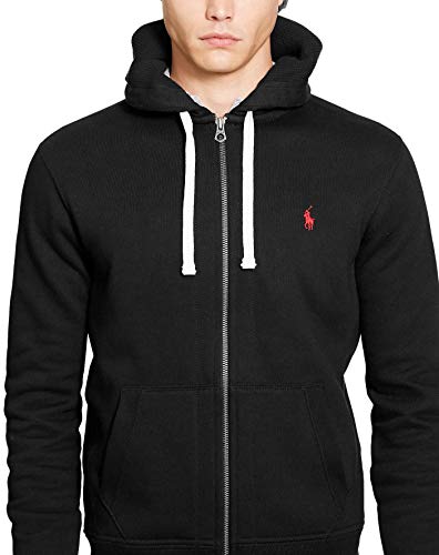 Image of Polo Ralph Lauren Classic Full-Zip Fleece Hooded Sweatshirt - M - Black