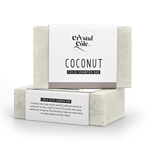 Crystal Cole - Conditioner Bars/Shampoo Bars - Vegan - 100% Eco Friendly/Zero Plastic - Long Lasting - Paraben And Cruelty Free - (Coconut, Shampoo Bar)