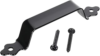 ADVANTAGE INDUSTRIES 7" Wood Gate Handle | Heavy Duty Zinc Plated Steel | Ornamental Fence Gate Pull | Interior & Exterior | Easy Grip | Gate, Door, Garage, Barn Pull Handle – Black