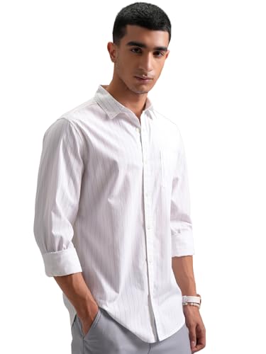 Highlander Men’s Slim Fit Striped Shirt | Full Sleeves | Everyday Wear Stylish Shirt for Men - Image 2